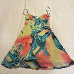 Bershka tropical mini dress